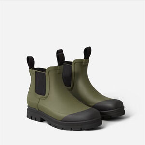 NWOT Everlane The Chelsea Rain Boot 6 Surplus Olive Green Chunky Lug 90s Y2K